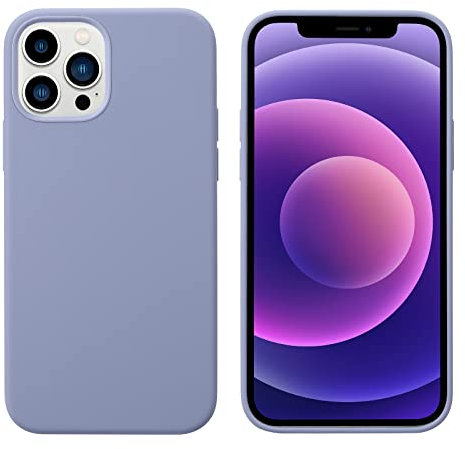 THBY Cover per iPhone 12 e iPhone 12 PRO, Silicone Case Antiurto Silicio Liquido con Fodera Tessile Microfibra Morbida, Cover per iPhone 12 e 12 PRO. (iPhone 12/12 pro, Viola)