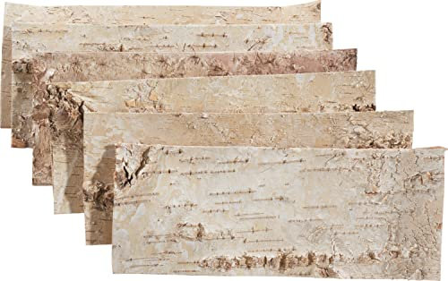 6 Stk Birkenplatte 30x12cm Birkenrinde Holzplatte Rinde Birke Rindenplatten Naturdeko Untersetzer Tischdeko Herbstdeko Weihnachtsdeko Basteln Birch Wood …