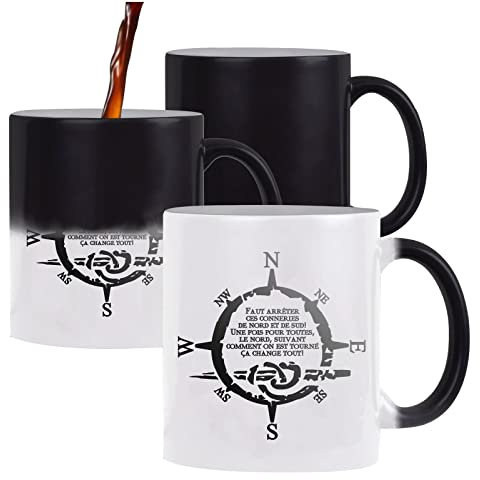 Mug magique Nord Sud Perceval | Tasse qui change de couleur avec la chaleur
