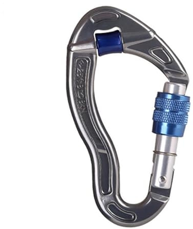 Moschettone da arrampicata, puleggia tattica anti-usura corda blocco principale alluminio auto blocco moschettone clip forniture all'aperto attrezzature di salvataggio