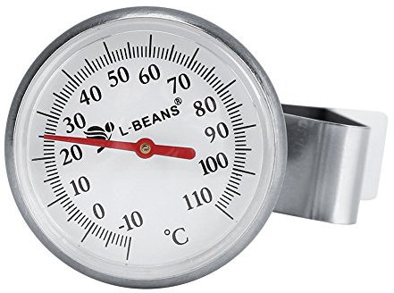 Küchenprofi Frittier-Thermometer, Frittierthermometer aus Edelstahl Küchenthermometer mit Clip praktischem Grillthermometer Fleischthermometer analog Lebensmittelthermometer