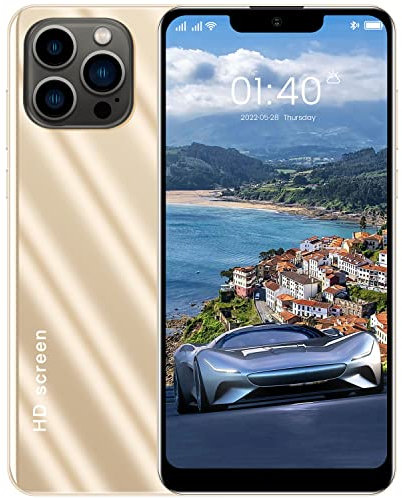 Smartphone IP13 Pro, Telefono Cellulare Sbloccato con Riconoscimento Facciale, Schermo FHD 6,1 Pollici, Dual SIM, Batteria 2800 mAh, Smartphone Prepagato 3 GB RAM 32 GB ROM