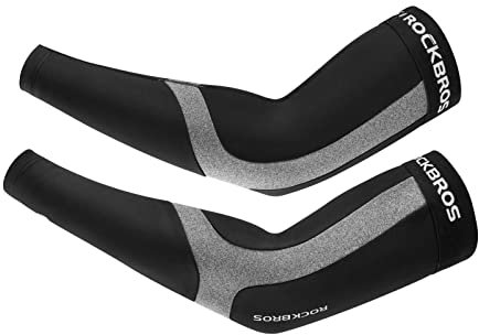 ROCKBROS Mangas Brazo/Perneras Térmicos de Invierno, Calentadores para Brazos y Piernas Antideslizantes para Ciclismo Bicicleta Running Deportes, para Hombre y Mujer