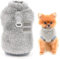 SMALLLEE_LUCKY_STORE Haustier-Sherpa-Fleece-Pullover Weste Rollkragenpullover mit D-Ring weiches Sweatshirt für kleine Hunde Katzen, Welpen Yorkie Chihuahua warme Herbst-Winterkleidung, Grau, M