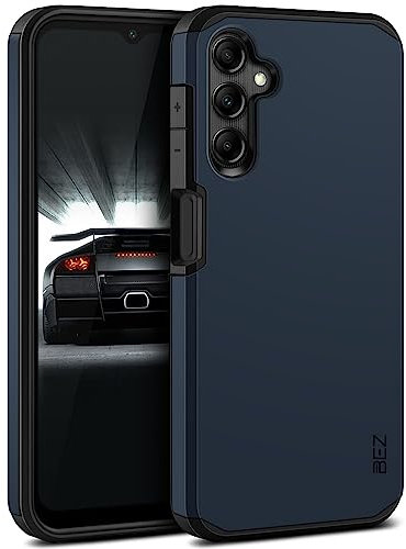 BEZ Hülle für Samsung Galaxy A14 Hülle, Handyhülle Tasche Stoßfestes Kompatibel für Samsung A14 / Samsung A14 5G, [Heavy Duty Serie] Outdoor Dual Layer Armor Case Handy Schutzhülle Robuste, Dunkelblau