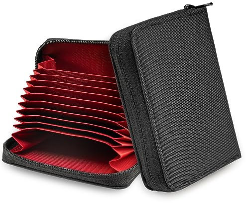 TACTICAL_GEEK PC1 EDC Geldbörse 11 Fach Nylon Kreditkartenhüllen, Schwarz