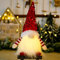Light Up Gnome Christmas Decorations | Christmas Gonks With Light, Handmade Swedish Santa Gnomes with Sequins Hat Christmas Craft, Gonk Elf Christmas LED Light for Indoor Decoration Holiday Decor