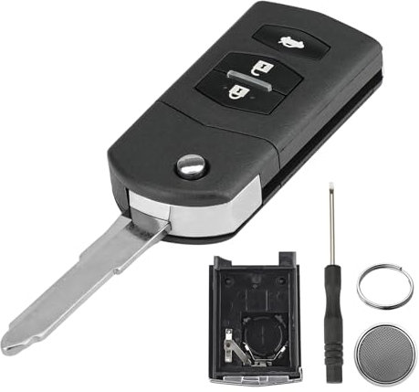 3 Buttons Car Key Fob Case For Mazda 3 6 MX5 RX8 Key Shell for Mitsubishi version with Screwdriver Key Ring Battery CR1616