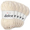 Frida's Wollhaus YarnArt 5 x 100 g Dolce Chenille Wolle Garn Stricken Häkeln Amigurumi 52 Farben (771 | Beige)