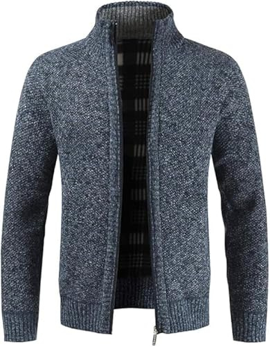 MATINEE - S-6XL - Mens Fleece Thermal Fleece Lined Sweater Cardigans-Plus Sizes