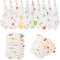 Utensilsto 10Stück Baby Musselin Waschlappen, 25x25cm Klein Baby Handtücher Musselintücher, Neugeborene Spucktücher Gesichtstücher Weiche Baumwolle Waschlappen