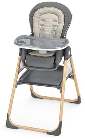 Ingenuity Proper Positioner Create Up! Multi-Mode Folding High Chair - Covertible Activity Desk and Tower - 9 Modes of Use - Storage Pockets -0M-5Y- Wesley