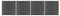 Homgoday Zaunpaneel-Set, WPC, Schwarz, 699 x 186 cm