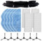 Gettimore Kit di ricambio per Tefal aspirapolvere X-Plorer Serie 75 S+ RG8597W, 1 spazzola principale + 4 filtri + 5 panni + 6 spazzole laterali