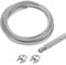 sourcing map Fune metallica in acciaio inox 304, 5 m, 8 mm, rivestita in vinile con 2 mandrini a vite, per appendere, stendibiancheria, sollevamento, trasparente