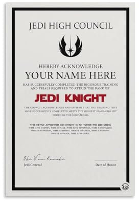 Personalisiertes Filmposter mit Star The Wars Jedi für Ritter, dekoratives Gemälde, Leinwand, Wandkunst, Wohnzimmer-Dekor-Poster, 30 x 45 cm