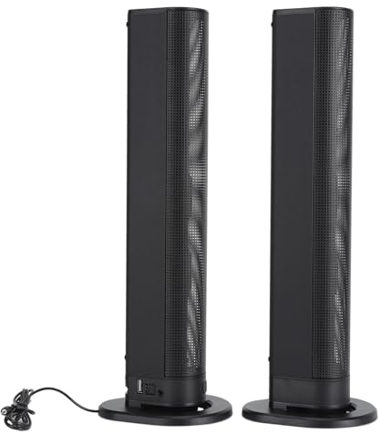 Jectse TV-Soundbar, BS-56 Bluetooth 40 W Stereo-Heimkino-Soundbar mit Subwoofer, Faltbarer, Abnehmbarer Kabelloser Surround-System-Soundbar-Lautsprecher für Fernseher und Computer