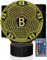 HUIPIN Fußball Nachtlicht 3D Optische Täuschung Fußball Lampe mit Fernbedienung 16 Farben Ändern Geburtstag Weihnachtsidee Fußball Geschenk für Dortmund Fans Jungs Teenager Männe (Fußball-B)