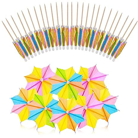 Lot de 144 brochettes en bois pour barbecue, apéritifs, fruits, chocolats, bonbons