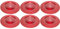 BAKAJI Set 6 x Sottopiatti Natalizi per Tavola, Addobbo Decorazione di Natale, Sotto Piatti Ornamento per Tavoli Natalizio, Forma Rotonda, Decori con Rilievo, Design Moderno (Rosso)