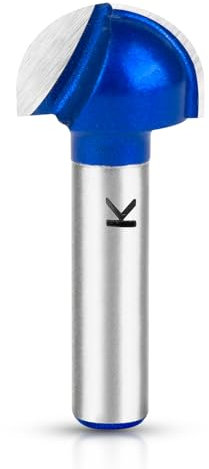 ASNOMY Profesional Fresas de punta redonda para Madera, 19 mm Redondo Nose Cove Core Box Router Bit, fresa para madera Set para el Hogar y Bricolaje