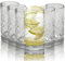 AKH 6X 460ml/ 16oz Tall Juice Glasses - Drinking Glasses Strong n Sturdy Cocktail Mocktail Gin Glasses Tumbler Pack of 6 Water Tumbler Smoothie Glasses - Fade Resistant Kitchen Glasses (Design 2)