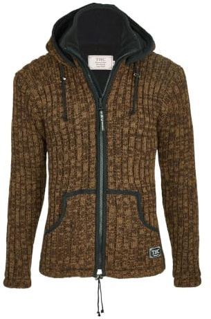 THC Natural Line Schafwollstrickjacke braun 718 | Schafwolle | Strickjacke | Schafwoll-Jacke | Woll-Jacke | Schafwolljacke | Außenjacke