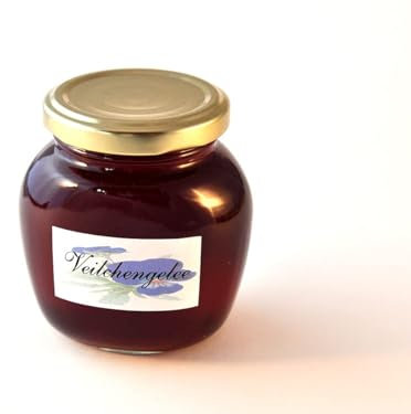 Veilchengelee 250 g - aus echten Veilchenblüten hergestellt - fein und aromatisch - Veilchen Gelee -