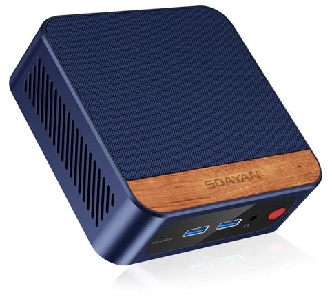 SOAYAN Mini PC, Twin Lake N150 Mini Computer (bis zu 3.6GHz) 16GB DDR4 RAM 500GB SSD Micro Desktop Computer Kompak 4K Dual Display/WiFi 6/BT5.2/USB3.2/Gigabit Ethernet für Zuhause, Büro, Geschäft