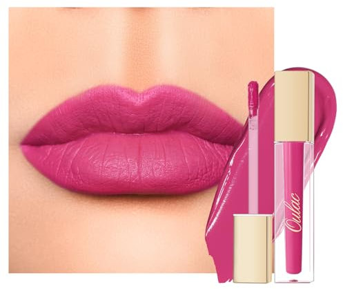 Oulac Matte Pink Lipstick for Women, Liquid Lip Gloss Long Lasting Lip Stain, High Impact Lipcolour, Waterproof Lightweight Soft, Vegan & Cruelty-Free M34
