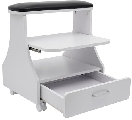 Fußbad Spa Wagen, Maniküre Trolley für Fußbad mit 4 Universal-Räder, Maniküre Fußstütze für Fußbäder, Pediküre, Massagen, Schwarz