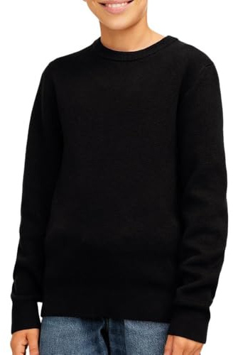JACK & JONES Strickpullover für Jungen, Schwarz