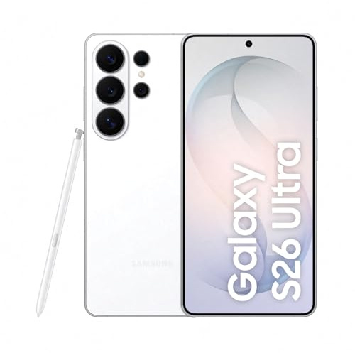 Samsung Galaxy S26 Ultra AI Smartphone mit Galaxy AI, Handy ohne Vertrag, Android, Privacy Display, 12 GB RAM, 256 GB Speicher, 200 MP, White, 3 Jahre Herstellergarantie [Exklusiv auf Amazon]