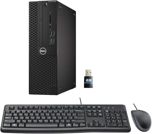 Dell Optiplex 3050 SFF Desktop Computer, Intel Core i3-7100, 8 Go de RAM, SSD de 256 Go, Wi-FI, Bluetooth, Clavier US QWERTY, Windows 11 Pro (reconditionné)