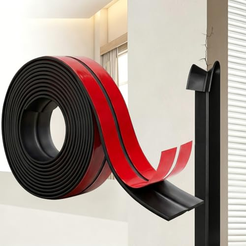 Moulure Murale Adhésive 3m x 40mm Flexible PVC | Cornière PVC Plinthe Souple Autoadhésive, Protection Angle Mur Étanche pour Cuisine, Salle de Bain, Fenêtre