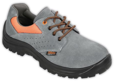 BETA Scarpa da Lavoro Easy 7246NE, Pelle Scamosciata Traforata, Punta in Acciaio, Suola Antiolio, Taglia 39 (Sistema Taglie Calzature EU, Adulto, Numero, Media, 46)