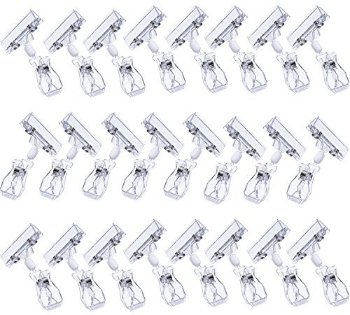 25 Packung Kunststoff Drehbare Schildhalter Merchandise Schild Clip Display Clip Halter Stand, Klar