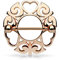 eeddoo Brustwarzen-Piercing Herzen Rosegold Edelstahl