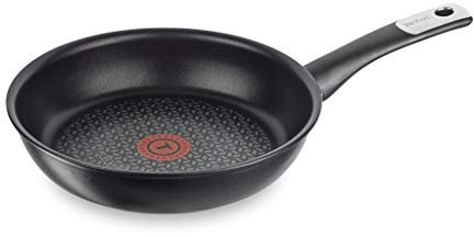 Tefal Bratpfanne, Edelstahl Titan Keramik, Schwarz, 28 cm