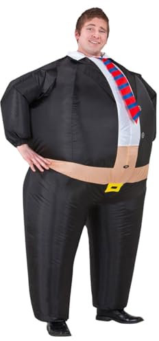 AirSuit® Costume Gonfiabile Big Boss | Costume eccentrico | qualità Premium | Taglia per Adulti 160 a 190cm | Poliestere | Confortevole | Resistente | Sistema di gonfiaggio Incluso | OriginalCup®