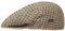 Lipodo Inglese Bic Flatcap - Flat Cap Herren - Herrencap Made in Italy - Schiebermütze mit Innenfutter - Schirmmütze Frühjahr/Sommer - Sommercap beige-grün 59 cm