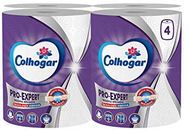 Colhogar Pro-Expert Jumbo 4x1 - Papel Cocina Muy Resistente - 4 Rollos Extra Grandes