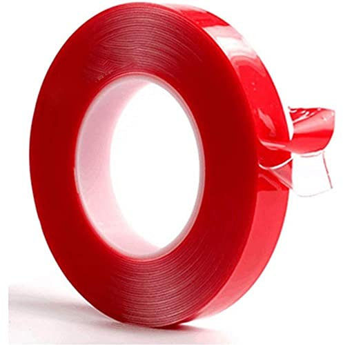 Vetrineinrete® Nastro biadesivo trasparente in acrilico doppio lato adesivo ultra resistente per strisce led 5mx1 cm D42