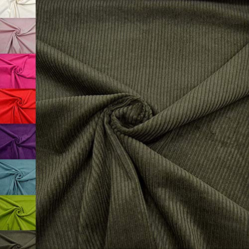 MAGAM-Stoffe Yanis Breitcord Cordstoff 100% Baumwolle Bekleidung Möbel Meterware 50cm (11. Dunkelbraun)