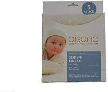 Disana Bouretteseiden-Einlage Seiden-Einlagen 5er Pack 45x15 cm