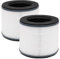 Ulrempart Lot de 2 filtres HEPA | Compatible avec Homedics AP-T10-BK, AP-T10-WT Filtre de rechange pour purificateur d'air modèle AP-T10FL | Filtration à 360° 5 couches 3 en 1 | Blanc