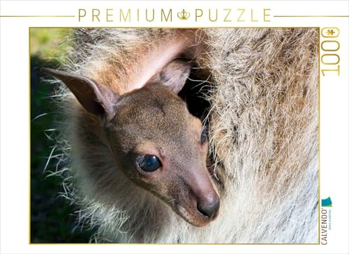 CALVENDO Puzzle Kängurujunges im Beutel | 1000 Teile Lege-Größe 64 x 48 cm Foto-Puzzle für glückliche Stunden