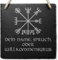 Kreativknoten - personalisiertes Schiefer Türschild | Name oder Spruch | Wikinger Deko | Wanddeko | Motiv Wikinger Kompass - Vegvisir