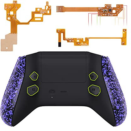eXtremeRate Hope Programable Remap Kit para Xbox Series X/S Mando Actualización Board & Carcasa Trasera & Agarre & Botón Posterior para Xbox Series S/X Control-No Incluye Mando(Salpicadura Violeta)