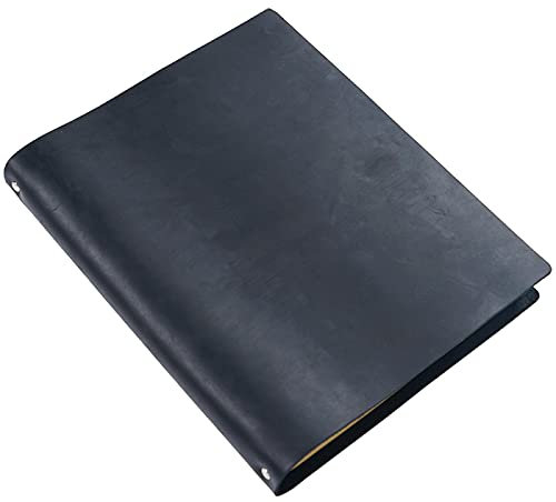 WRVCSS Business Notizbuch A4 Ledereinband Loseblatt Notizbuch Tagebuch Reisetagebuch Skizzenbuch Notizblock Schwarz